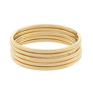 5 Row Metal Stackable Bangle Bracelet